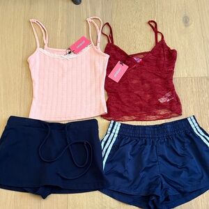 Edikted two tanks (New) and two shorts extra small